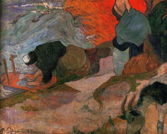 Washerwomen - Paul Gauguin, 1888