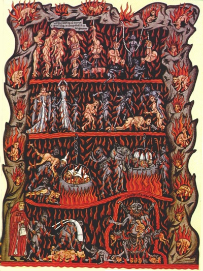 Hell - Herrad of Landsberg, circa 1170